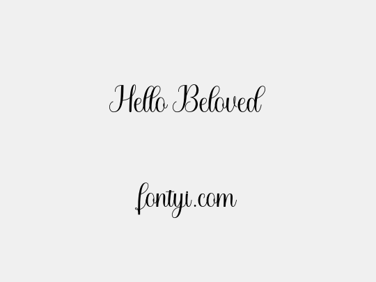 Hello Beloved