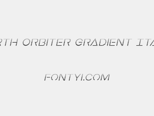 Earth Orbiter Gradient Italic