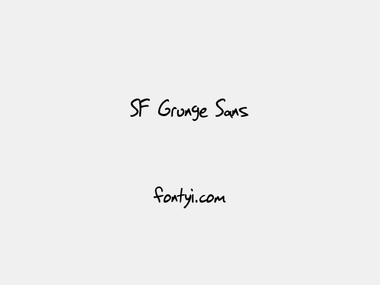 SF Grunge Sans