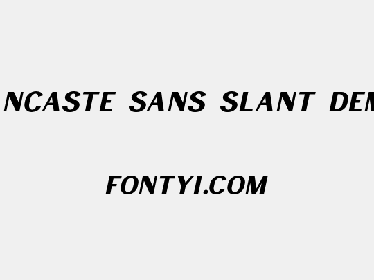 Lancaste Sans Slant Demo