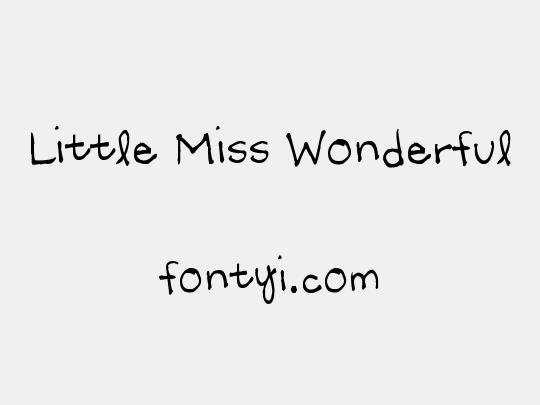 Little Miss Wonderful