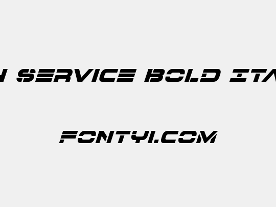 7th Service Bold Italic