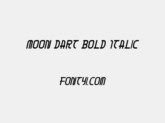 Moon Dart Bold Italic
