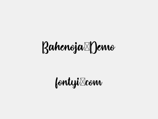 Bahenoja-Demo