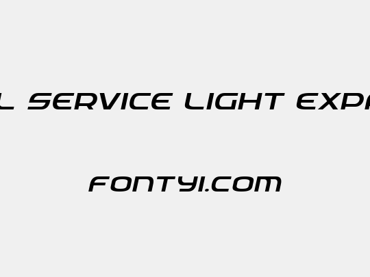 Federal Service Light Expanded Italic