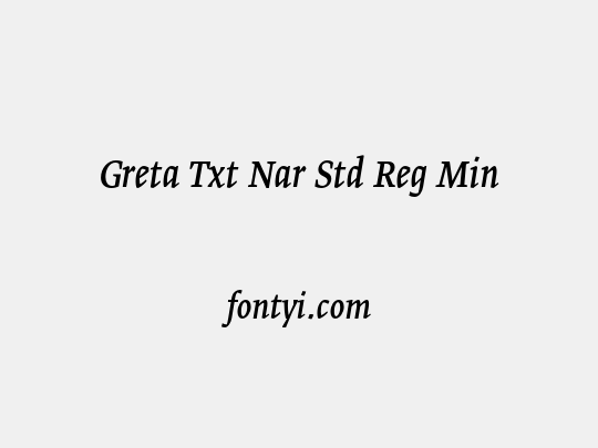 Greta Txt Nar Std Reg Min