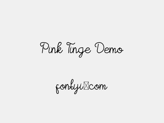 Pink Tinge Demo