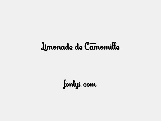 Limonade de Camomille