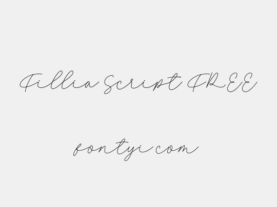 Fillia Script FREE