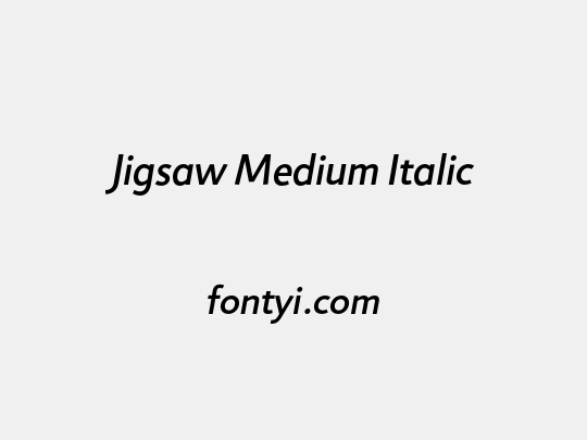 Jigsaw Medium Italic