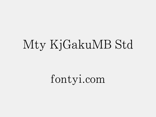 Mty KjGakuMB Std