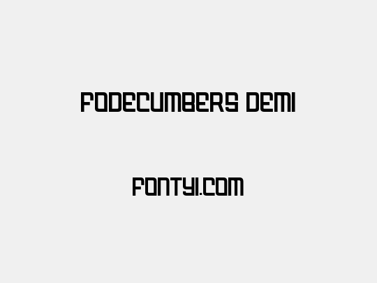 FODECUMBERS DEMI