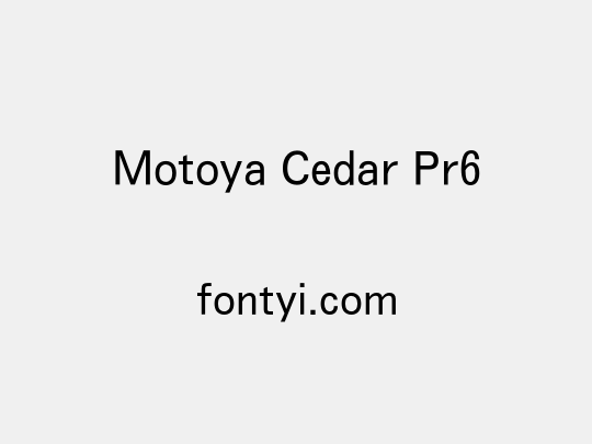 Motoya Cedar Pr6