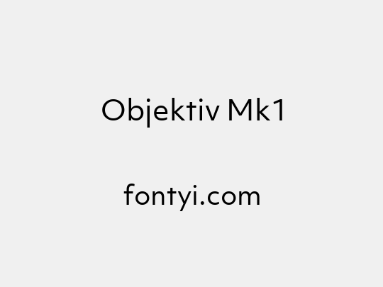 Objektiv Mk1