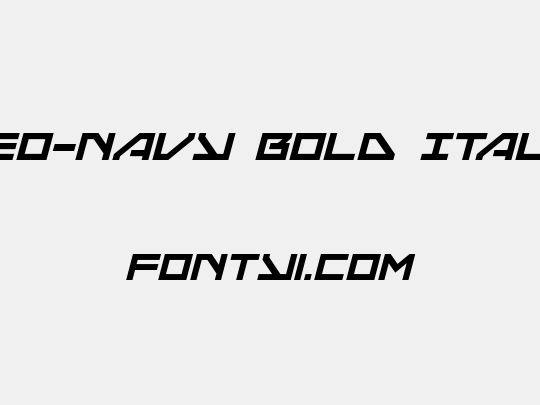 Neo-Navy Bold Italic