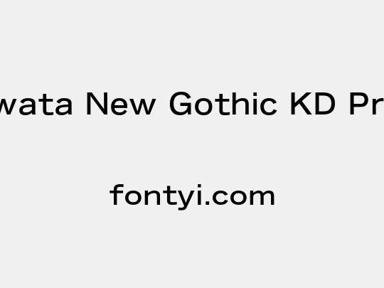 Iwata New Gothic KD Pro