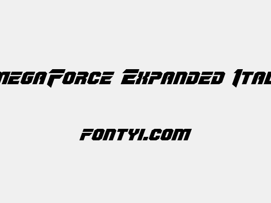 OmegaForce Expanded Italic