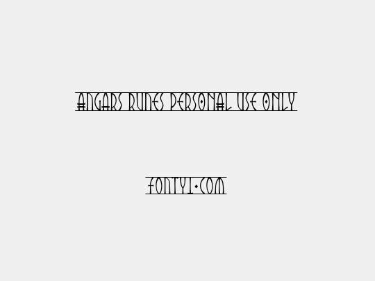 Angars Runes PERSONAL USE ONLY