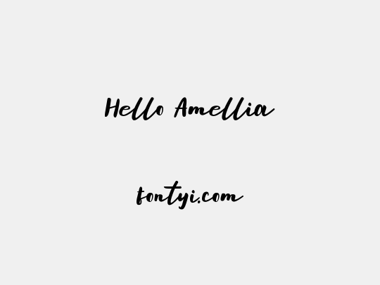 Hello Amellia
