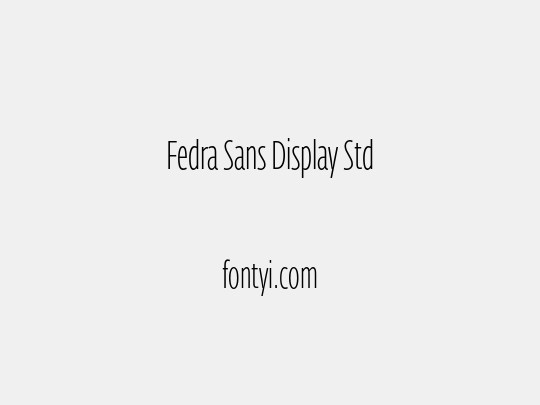 Fedra Sans Display Std
