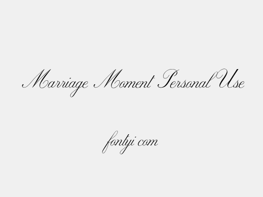 Marriage Moment Personal Use