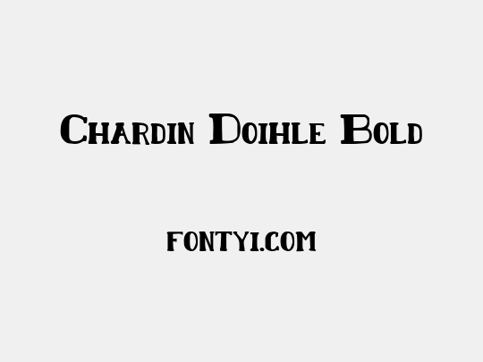 Chardin Doihle Bold