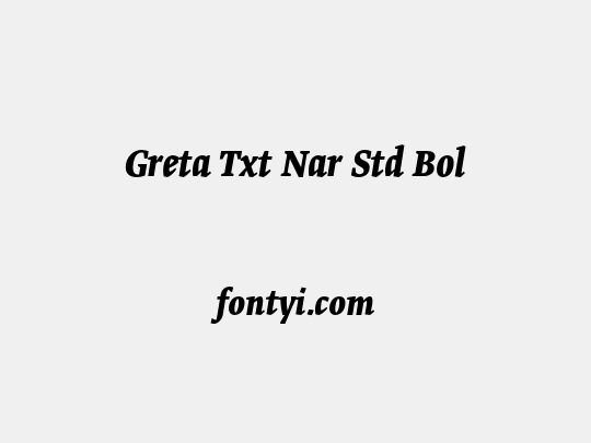 Greta Txt Nar Std Bol