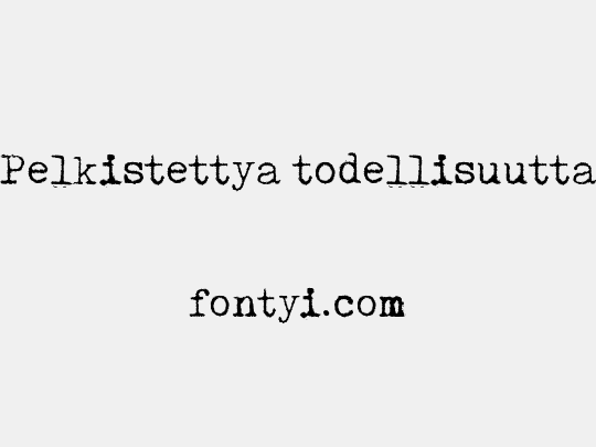 Pelkistettya todellisuutta