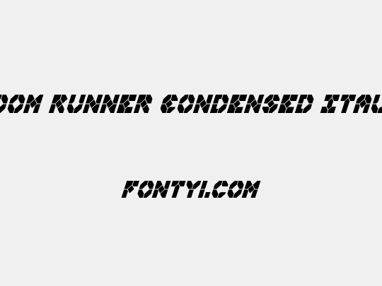 Zoom Runner Condensed Italic