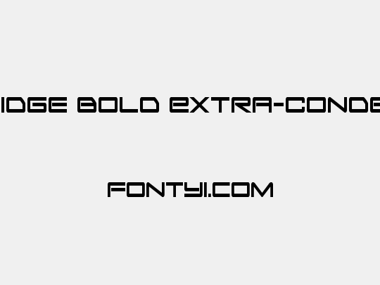 Sky Ridge Bold Extra-Condensed