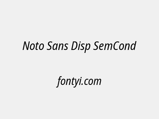 Noto Sans Disp SemCond