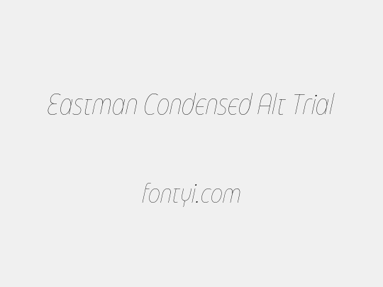 Eastman Condensed Alt Trial