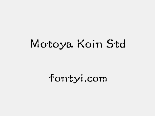 Motoya Koin Std