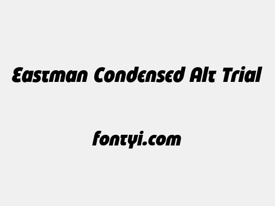 Eastman Condensed Alt Trial
