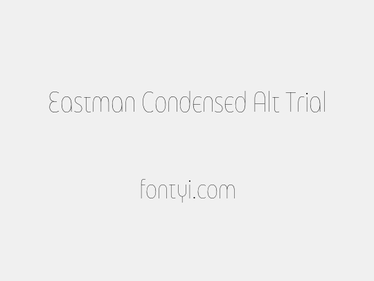 Eastman Condensed Alt Trial