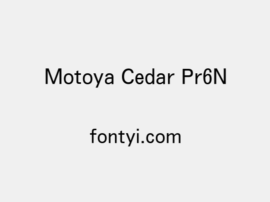 Motoya Cedar Pr6N