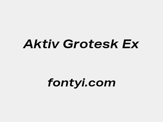 Aktiv Grotesk Ex