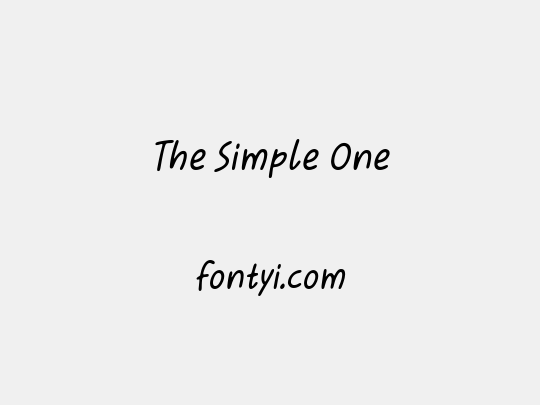 The Simple One