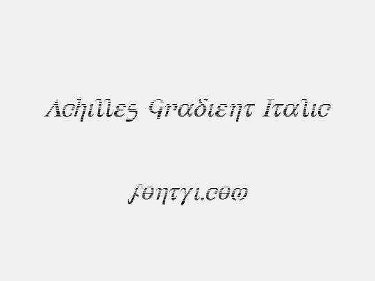 Achilles Gradient Italic