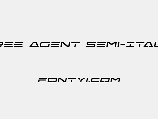 Free Agent Semi-Italic