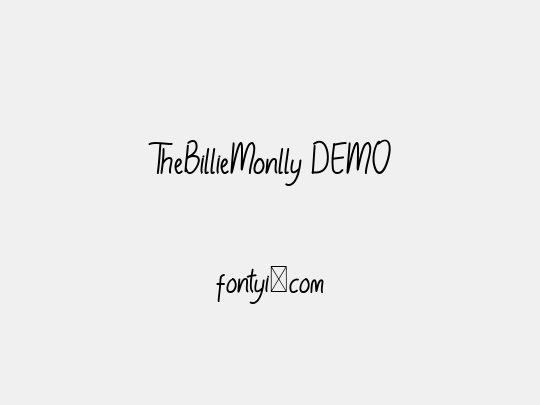 TheBillieMonlly DEMO
