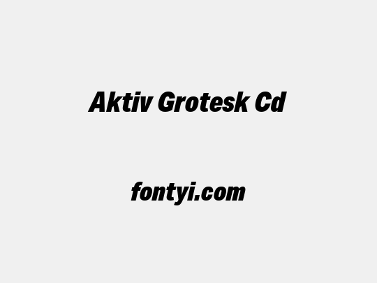 Aktiv Grotesk Cd