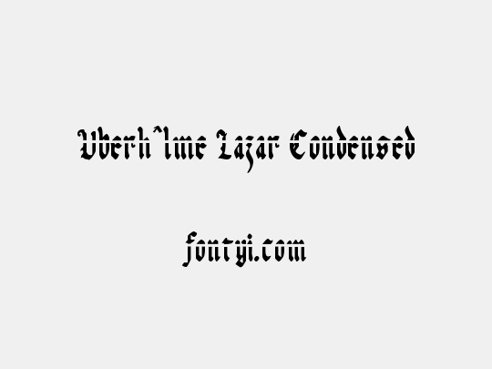 Uberhˆlme Lazar Condensed