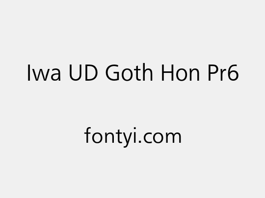 Iwa UD Goth Hon Pr6