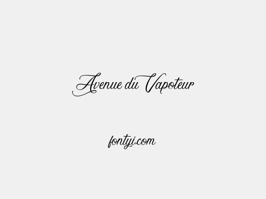 Avenue du Vapoteur