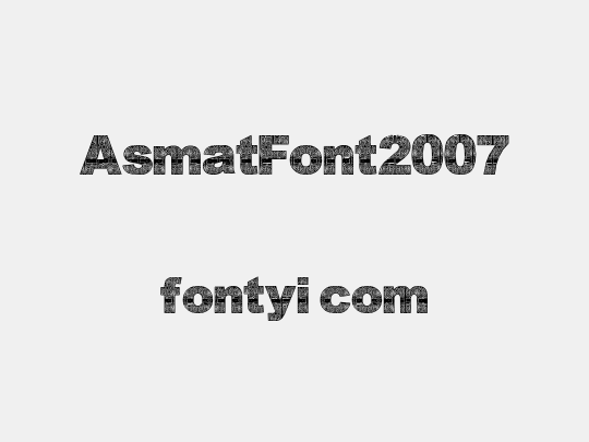 AsmatFont2007