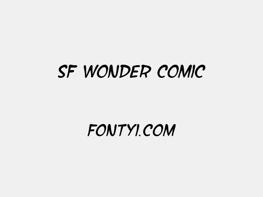 SF Wonder Comic