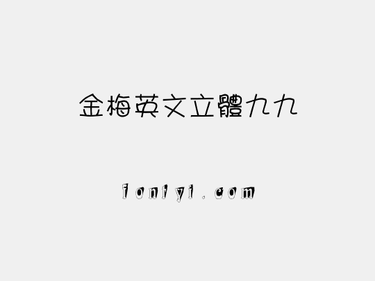 金梅英文立體九九