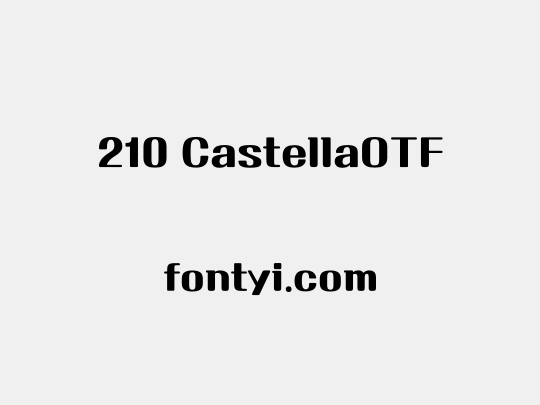 210 CastellaOTF