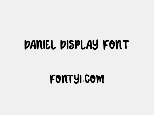 DANIEL DISPLAY FONT